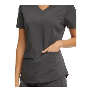 Scrubstar Women's Ultimate Stretch Twill Criss Cross V-Neck Scrub Top